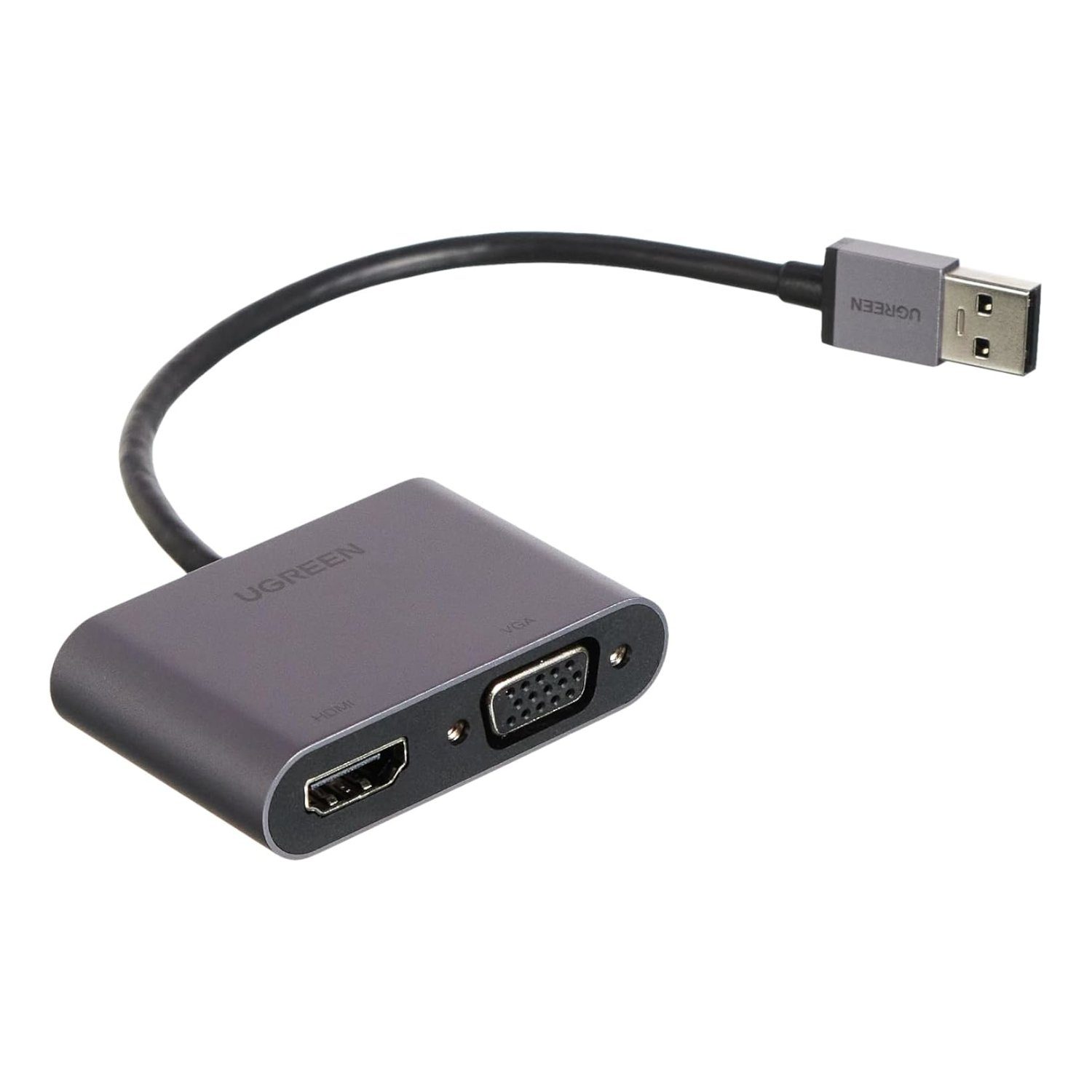 UGreen CM449 USB-A to HDMI + VGA 1080P Display Adapter 1 CM449-20518_UGreen-CM449-USB-A-to-HDMI-VGA-1080P-D. UGreen CM449 USB-A to HDMI + VGA 1080P Display Adapter