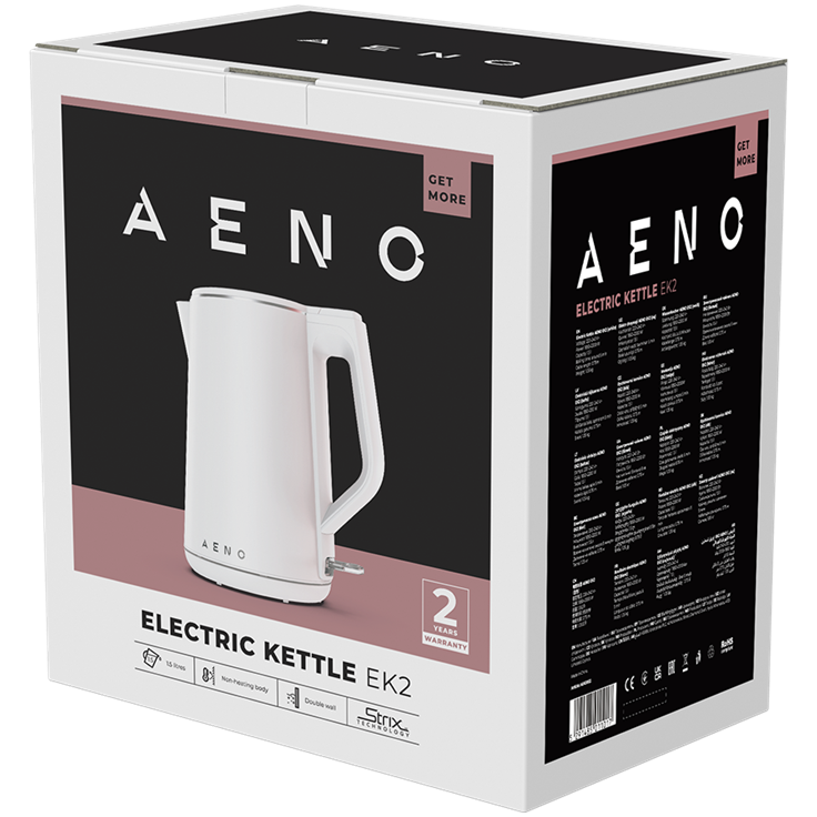 AENO Electric Kettle EK2: 1850-2200W, 1.5L, Strix, Double-walls, Non-heatin 5 241204122848927193.jpg. AENO Electric Kettle EK2: 1850-2200W, 1.5L, Strix, Double-walls, Non-heatin