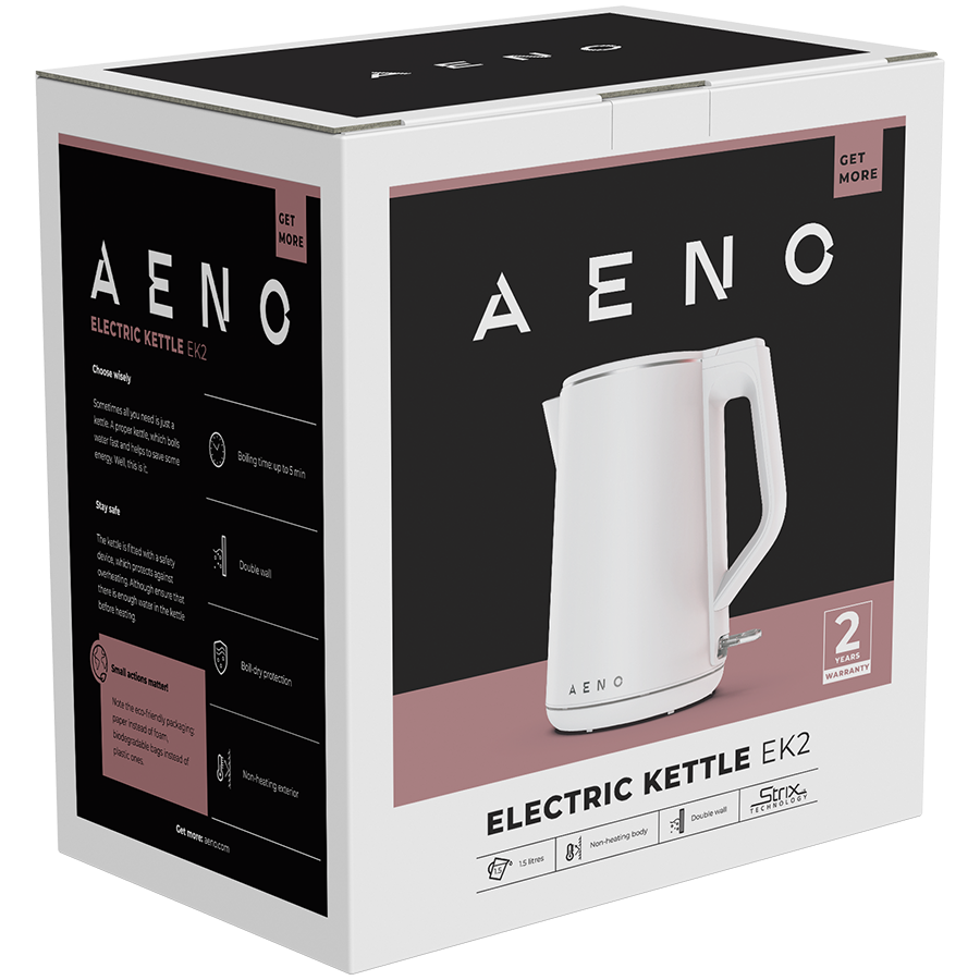 AENO Electric Kettle EK2: 1850-2200W, 1.5L, Strix, Double-walls, Non-heatin 6 241204122858612593.jpg. AENO Electric Kettle EK2: 1850-2200W, 1.5L, Strix, Double-walls, Non-heatin