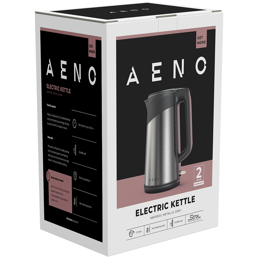 AENO Electric Kettle EK3: 1850-2200W, 1.7L, Strix, Double-walls, Non-heatin 6 241205130012236515.jpg. AENO Electric Kettle EK3: 1850-2200W, 1.7L, Strix, Double-walls, Non-heatin