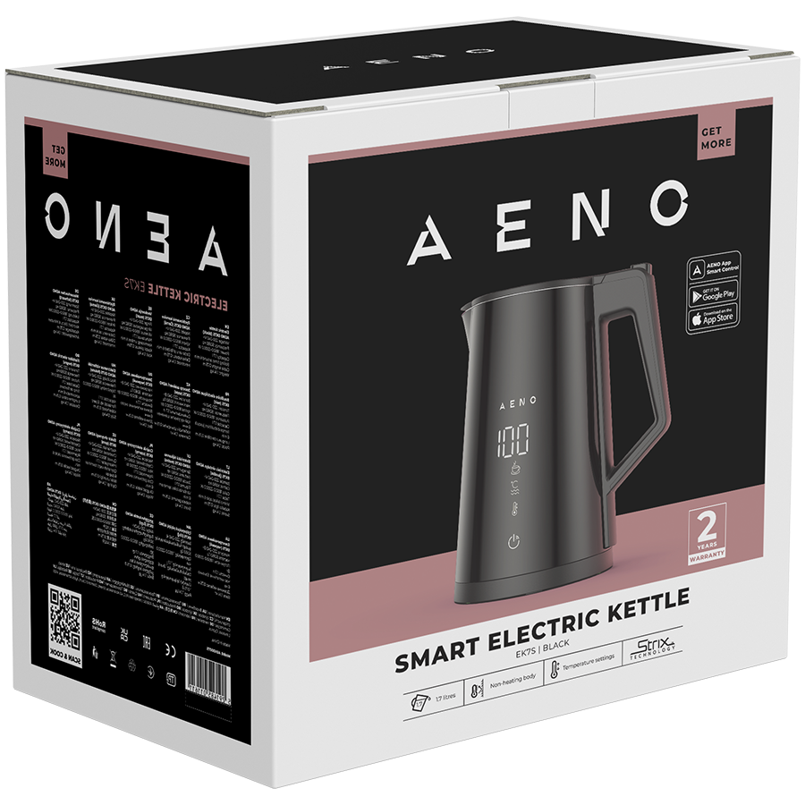 AENO Electric Kettle EK7S Smart: 1850-2200W, 1.7L, Strix, Double-walls, Tem 6 241209100010562481.jpg. AENO Electric Kettle EK7S Smart: 1850-2200W, 1.7L, Strix, Double-walls, Tem
