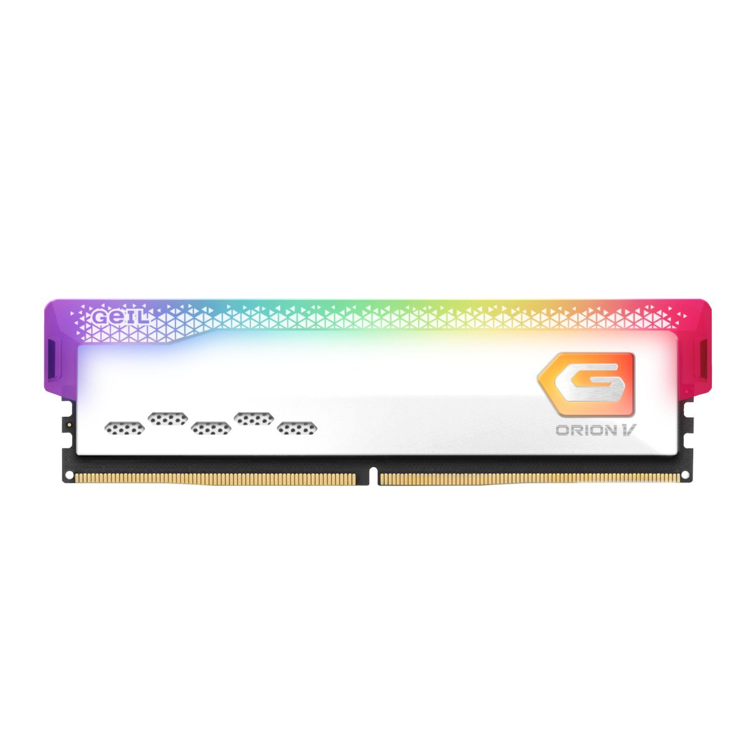 Geil Orion V RGB 16GB 6000MHz DDR5 Desktop Gaming Memory - White 1 GAVSW516GB6000C36CSC_Geil-Orion-V-RGB-16GB-6000MHz. Geil Orion V RGB 16GB 6000MHz DDR5 Desktop Gaming Memory - White