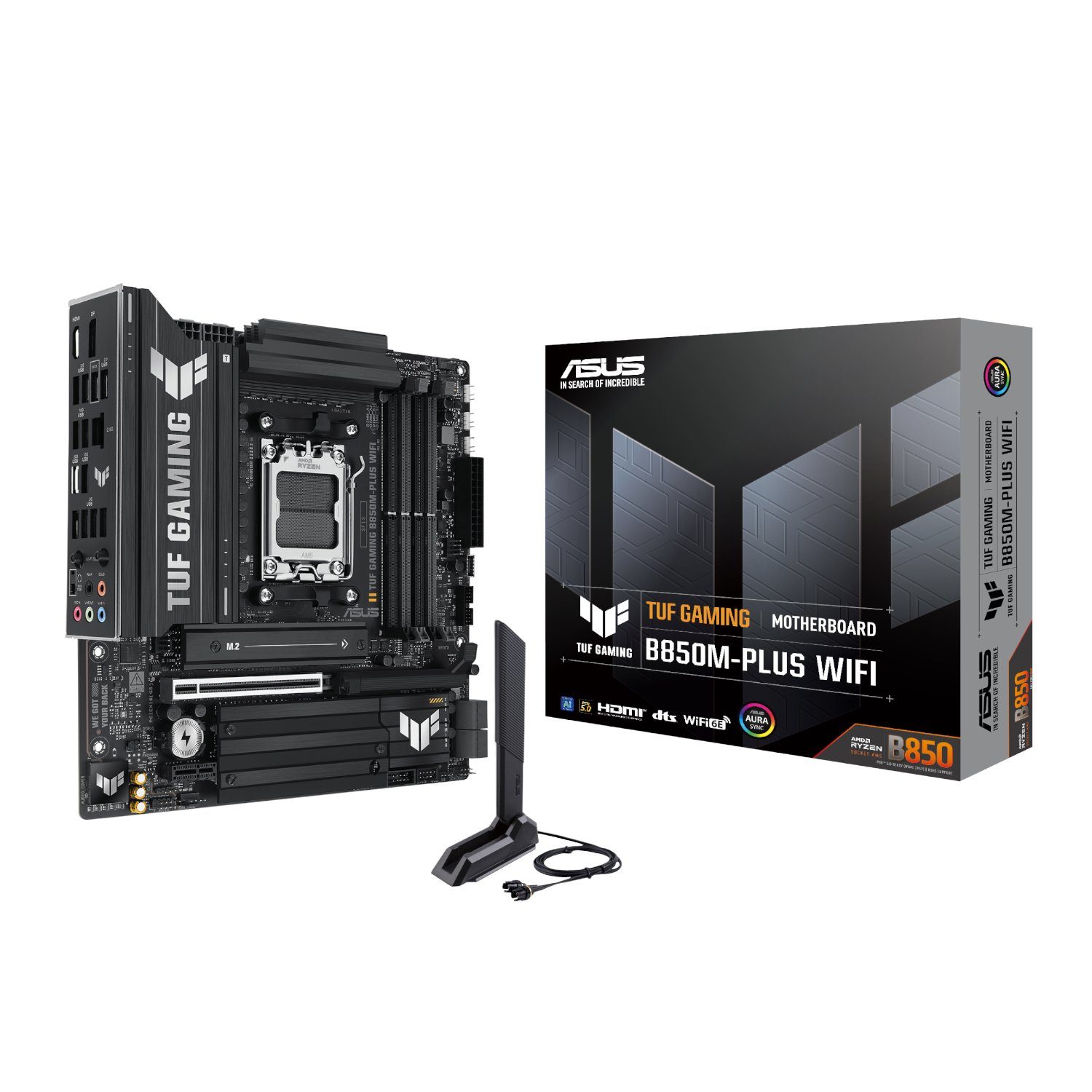 Asus TUF Gaming B850M-PLUS WIFI AM5 Micro ATX Gaming Motherboard 1 TUFGAMINGB850MPLUSWIFI_Asus-TUF-Gaming-B850M-PLUS-. Asus TUF Gaming B850M-PLUS WIFI AM5 Micro ATX Gaming Motherboard