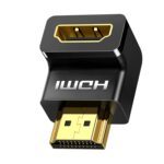 HD112-20109_UGreen-HD112-HDMI-4K-Male-to-Female-Do. UGreen HD112 HDMI 4K Male to Female Down-angled Connector - Black