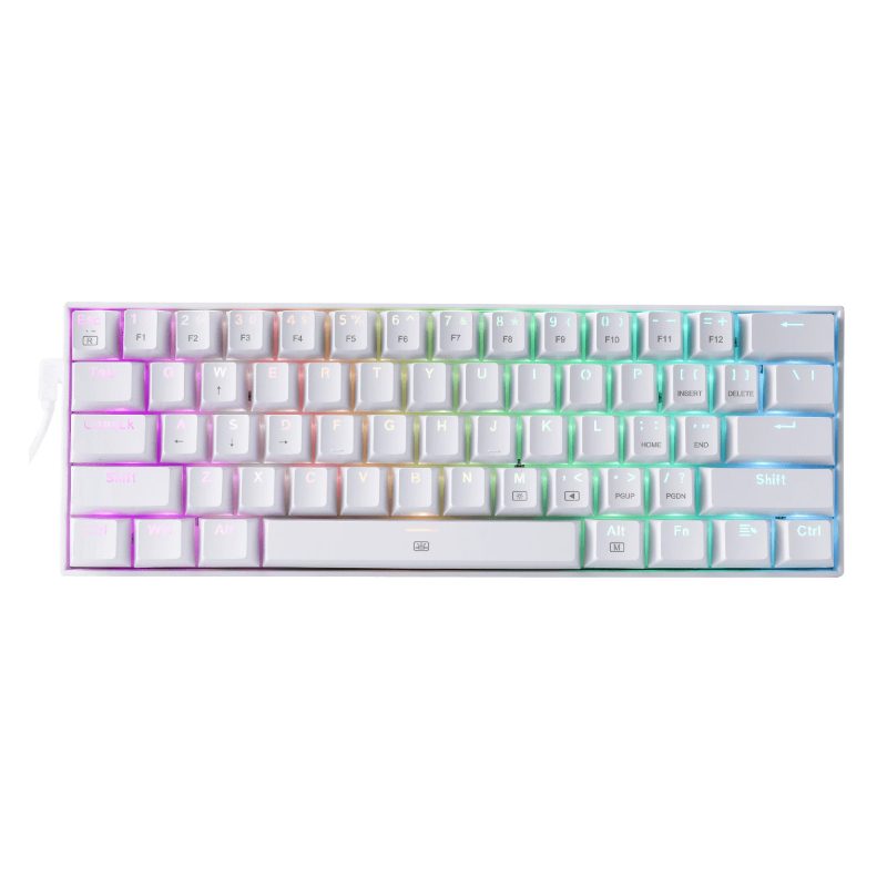 Redragon K630W Dragonborn 60% RGB Mechanical Gaming Keyboard - White 2 RD-K630W-RGB_wr_01.jpg. Redragon K630W Dragonborn 60% RGB Mechanical Gaming Keyboard - White