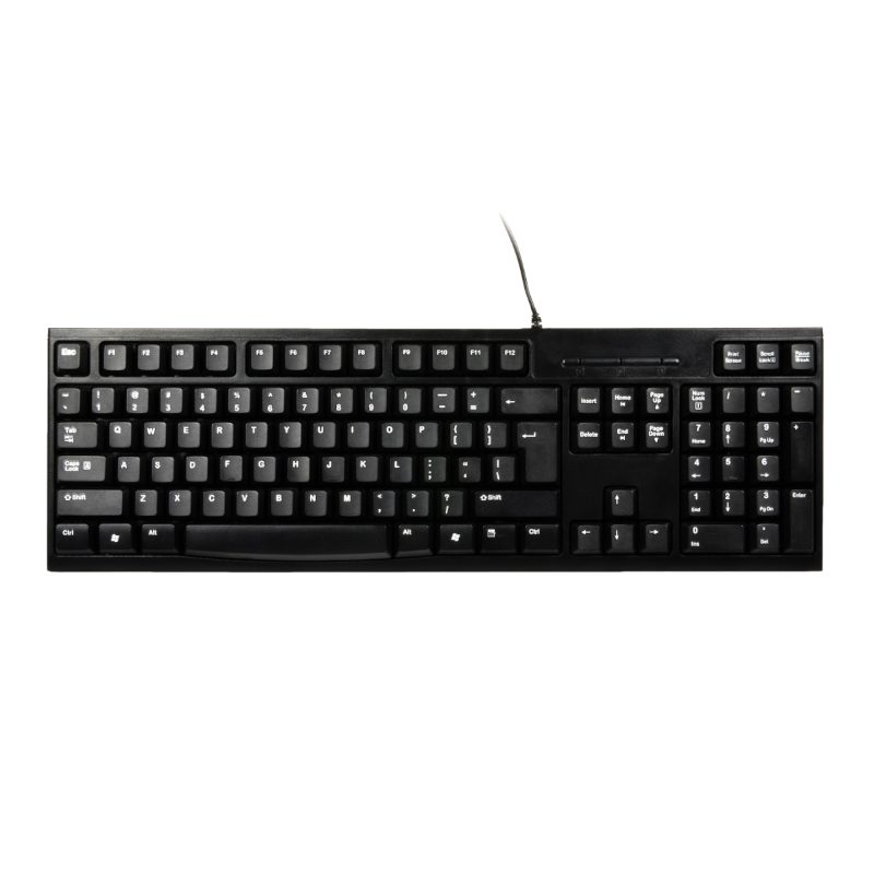 Port Connect Office Budget Wired Keyboard - Black 2 900753-US_wr_01.jpg. Port Connect Office Budget Wired Keyboard - Black
