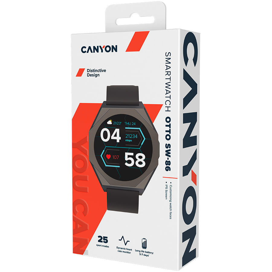 CANYON Otto SW-86, Smart watch Realtek 8762DK LCD 1.3'' LTPS 360X360px, TP 8 230202140513896237.jpg. CANYON Otto SW-86, Smart watch Realtek 8762DK LCD 1.3'' LTPS 360X360px, TP