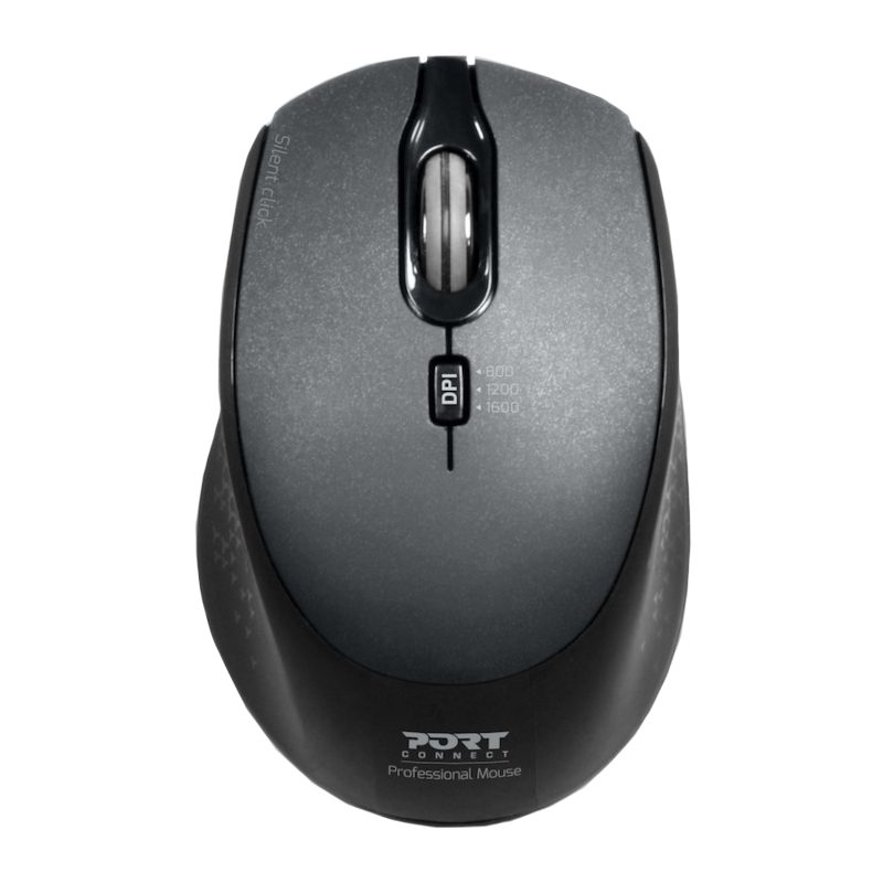 Port Connect Silent 2.4GHz Wireless Mouse - Black 2 900713_wr_01a.jpg. Port Connect Silent 2.4GHz Wireless Mouse - Black