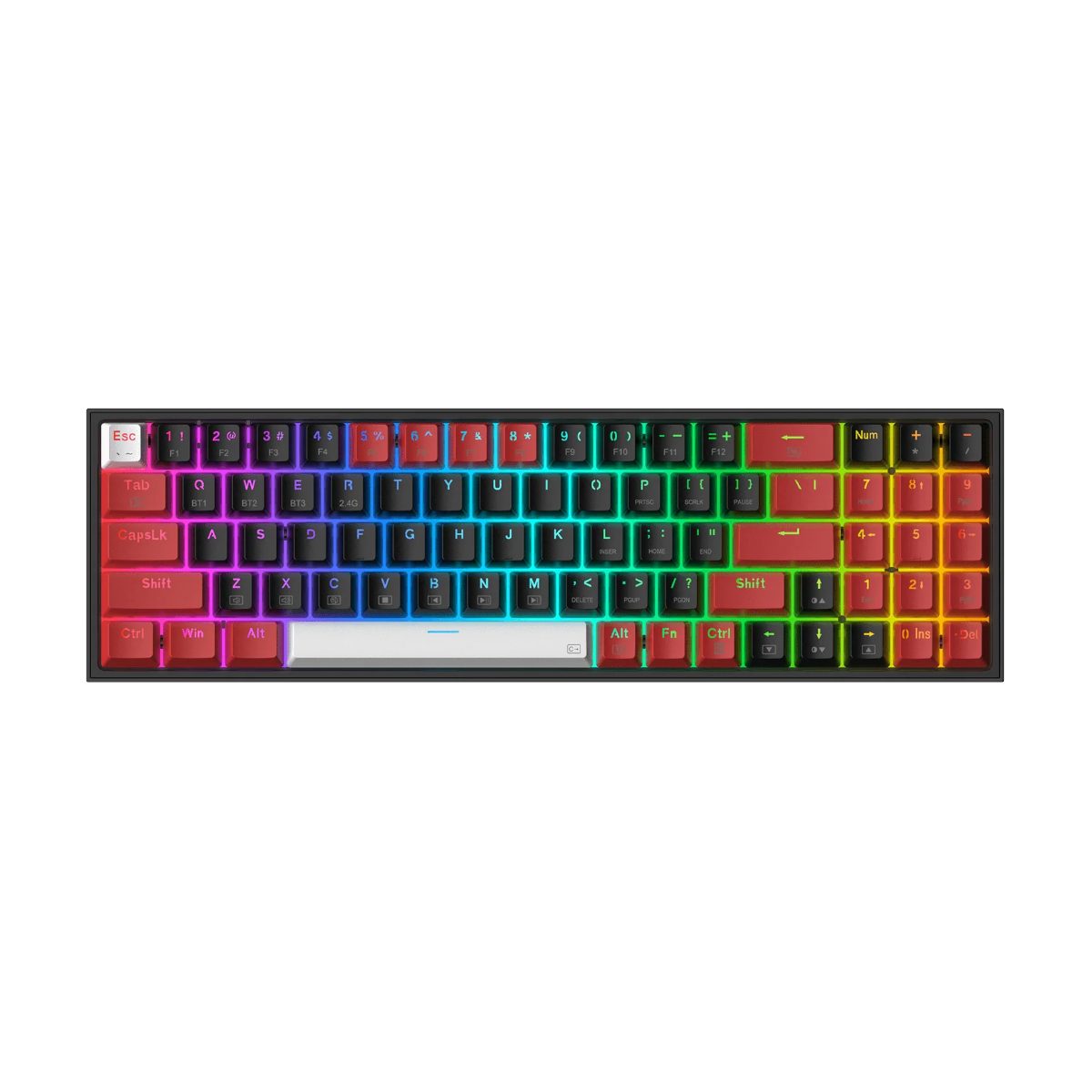 Redragon Pollux K628 Pro 75% Wireless RGB Mechanical Gaming Keyboard 2 RD-K628RGB-PRO-BRW_wr_01.jpeg. Redragon Pollux K628 Pro 75% Wireless RGB Mechanical Gaming Keyboard