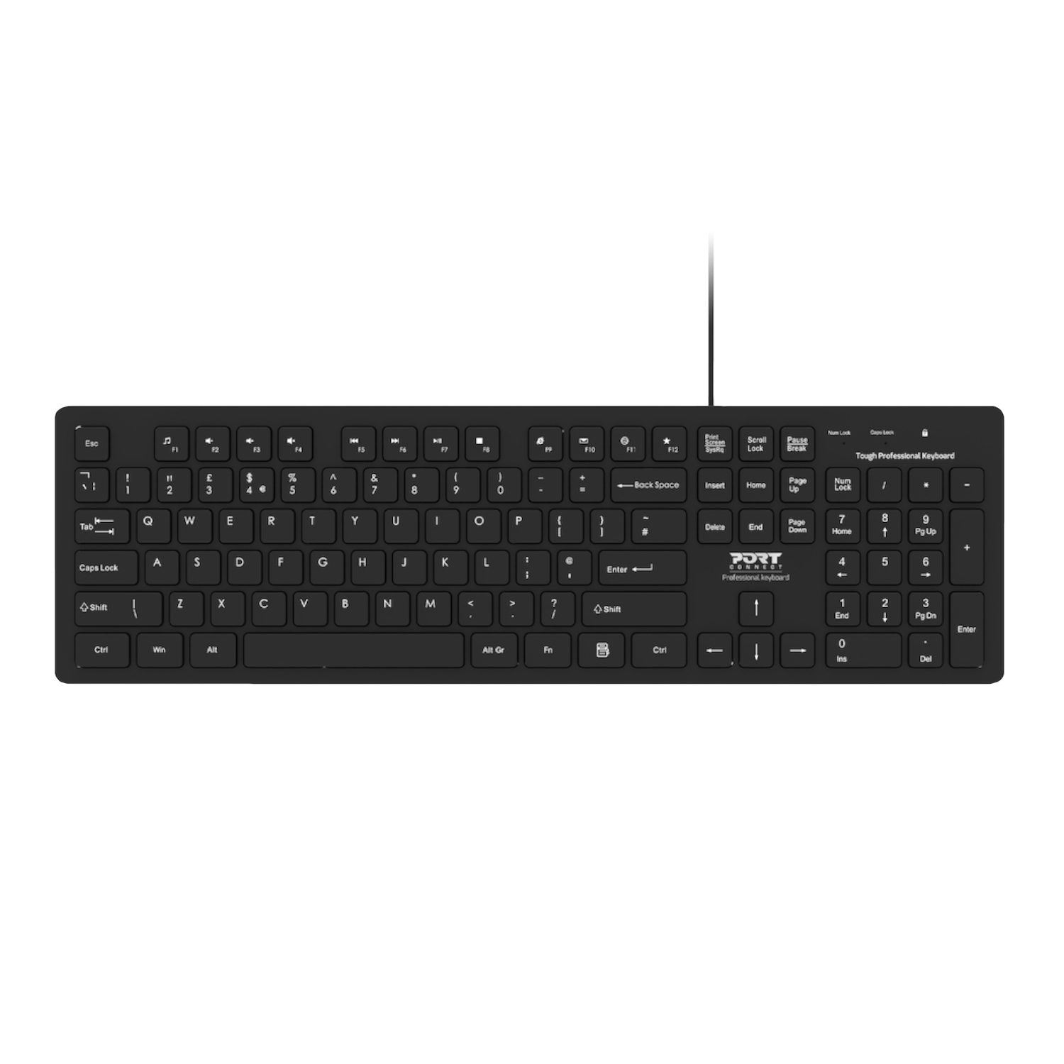 Port Connect Office Tough Wired Keyboard | USB-A & USB-C - Black 2 900752-US_Port-Connect-Office-Tough-USB-Keyboard_w. Port Connect Office Tough Wired Keyboard | USB-A & USB-C - Black