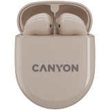 Canyon TWS-6 True Wireless Stereo Bluetooth Headset with Microphone - Beige 3 CNS-TWS6BE. Canyon TWS-6 True Wireless Stereo Bluetooth Headset with Microphone - Beige