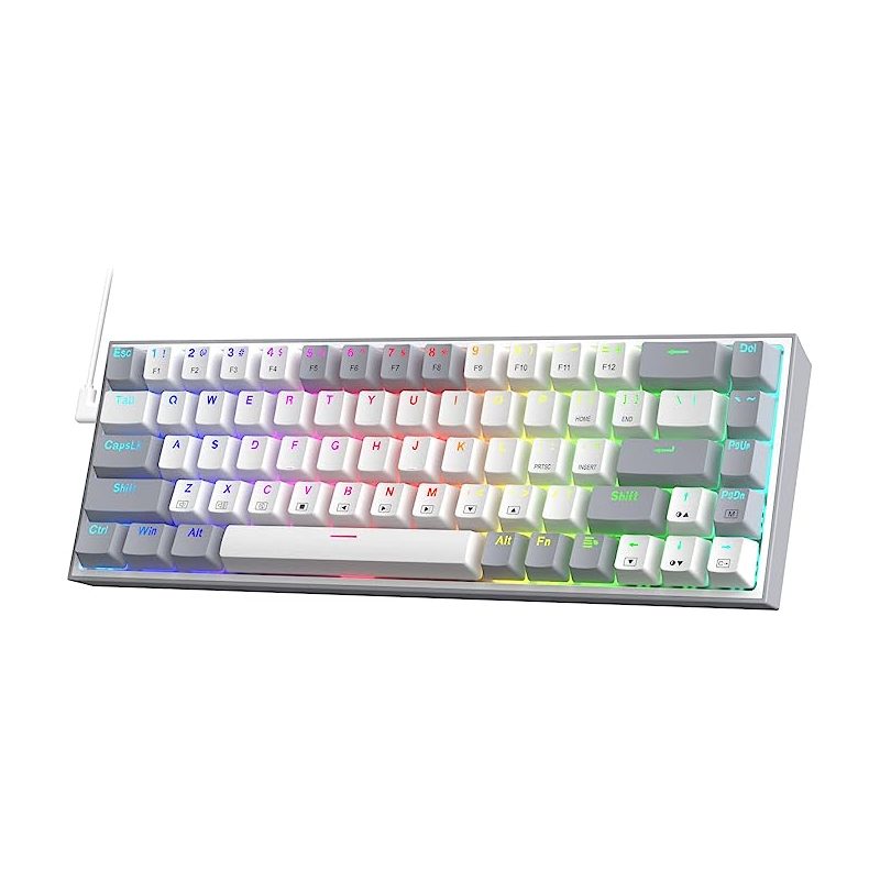 Redragon K631 Castor 65% Wired RGB Mechanical Gaming Keyboard - White 2 RD-K631WG-RGB_wr_01a.jpeg. Redragon K631 Castor 65% Wired RGB Mechanical Gaming Keyboard - White