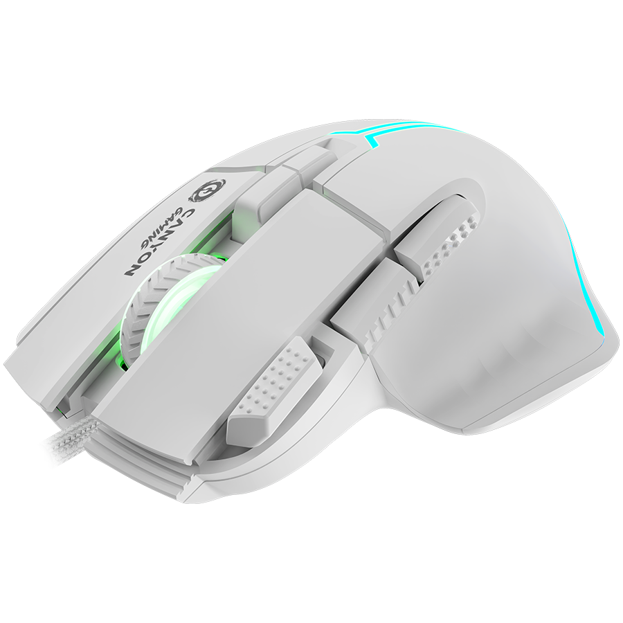 Canyon Fortnax GM-636 RGB Wired Gaming Mouse - White 5 240221150013485364.jpg. Canyon Fortnax GM-636 RGB Wired Gaming Mouse - White