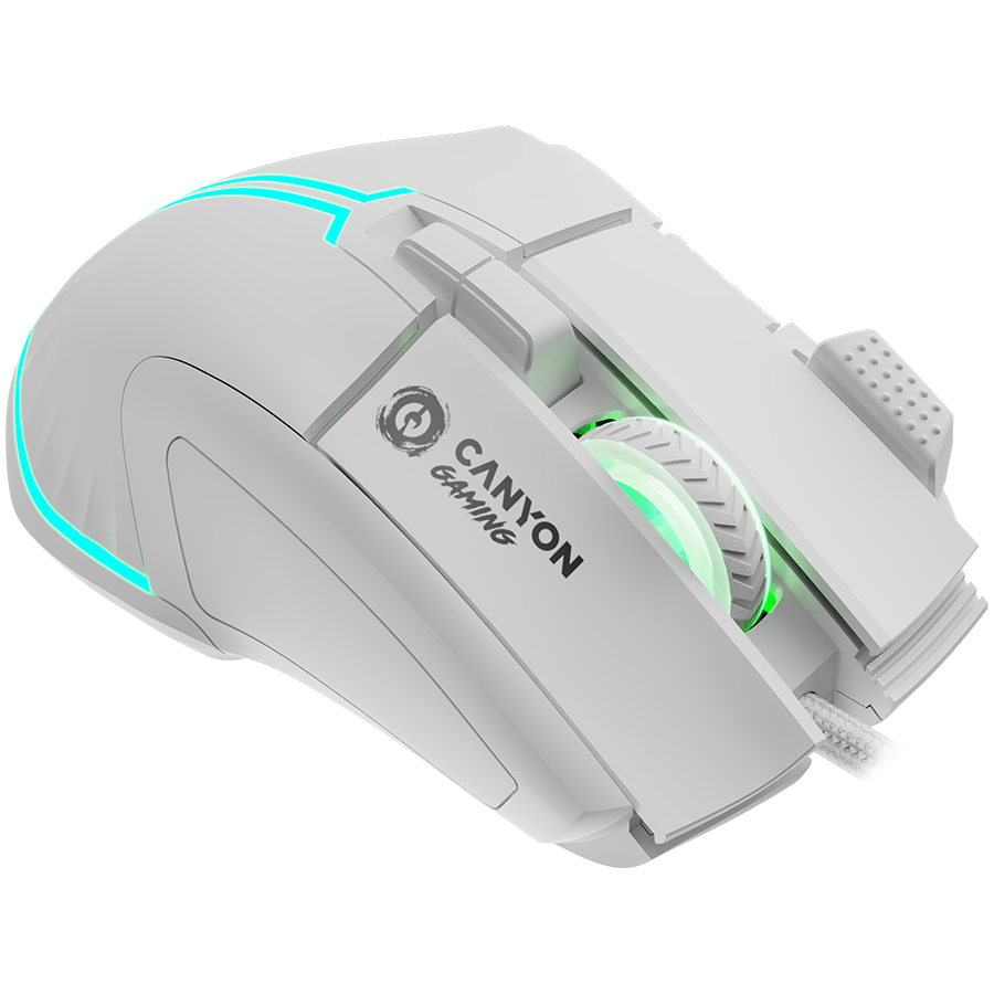 Canyon Fortnax GM-636 RGB Wired Gaming Mouse - White 6 240221150013535816.jpg. Canyon Fortnax GM-636 RGB Wired Gaming Mouse - White