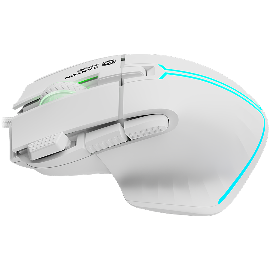 Canyon Fortnax GM-636 RGB Wired Gaming Mouse - White 7 240221150013570735.jpg. Canyon Fortnax GM-636 RGB Wired Gaming Mouse - White