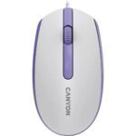 CNE-CMS10WL #9. Canyon M-10 Wired Optical Mouse - White Lavender