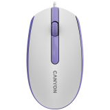 Canyon M-10 Wired Optical Mouse - White Lavender 2 CNE-CMS10WL. Canyon M-10 Wired Optical Mouse - White Lavender