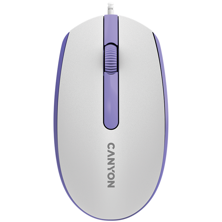 Canyon M-10 Wired Optical Mouse - White Lavender 5 231025180016747984.jpg. Canyon M-10 Wired Optical Mouse - White Lavender