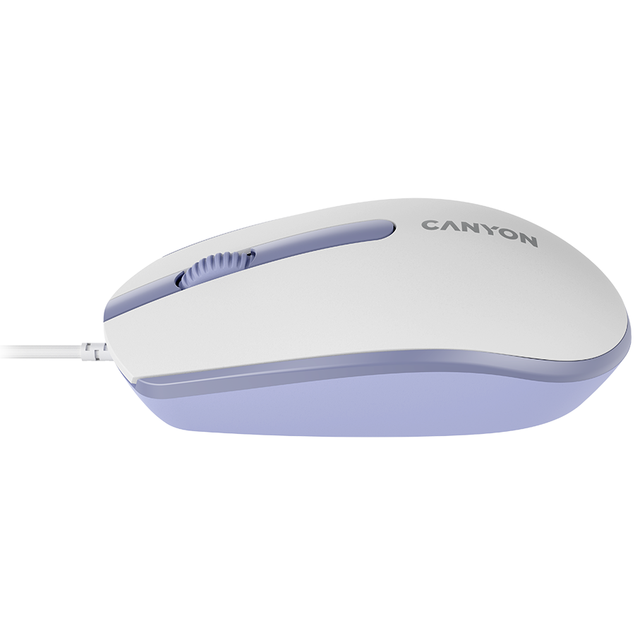 Canyon M-10 Wired Optical Mouse - White Lavender 7 231025180016989931.jpg. Canyon M-10 Wired Optical Mouse - White Lavender