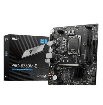 MSi Pro B760M-E DDR5 Motherboard | LGA 1700 | DDR5 | PCIe 4.0 | M.2 | HDMI/VGA | mATX 1 PROB760M-EDDR5 #2. MSi Pro B760M-E DDR5 Motherboard | LGA 1700 | DDR5 | PCIe 4.0 | M.2 | HDMI/VGA | mATX
