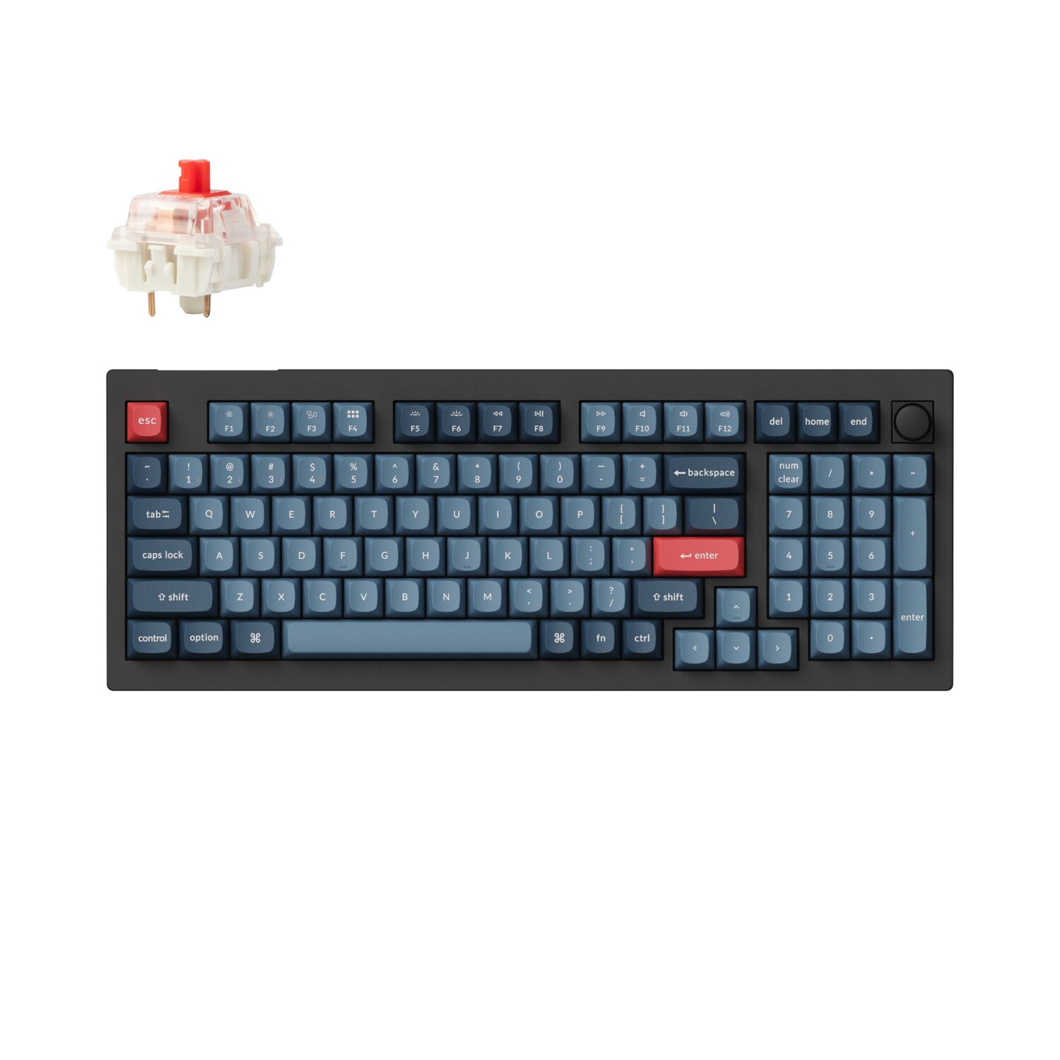 Keychron V5 Max QMK/VIA Wireless Custom Mechanical Keyboard - Red Switches 2 KEYCHRON-V5MAX-RED-KB-wr-01.jpg. Keychron V5 Max QMK/VIA Wireless Custom Mechanical Keyboard - Red Switches