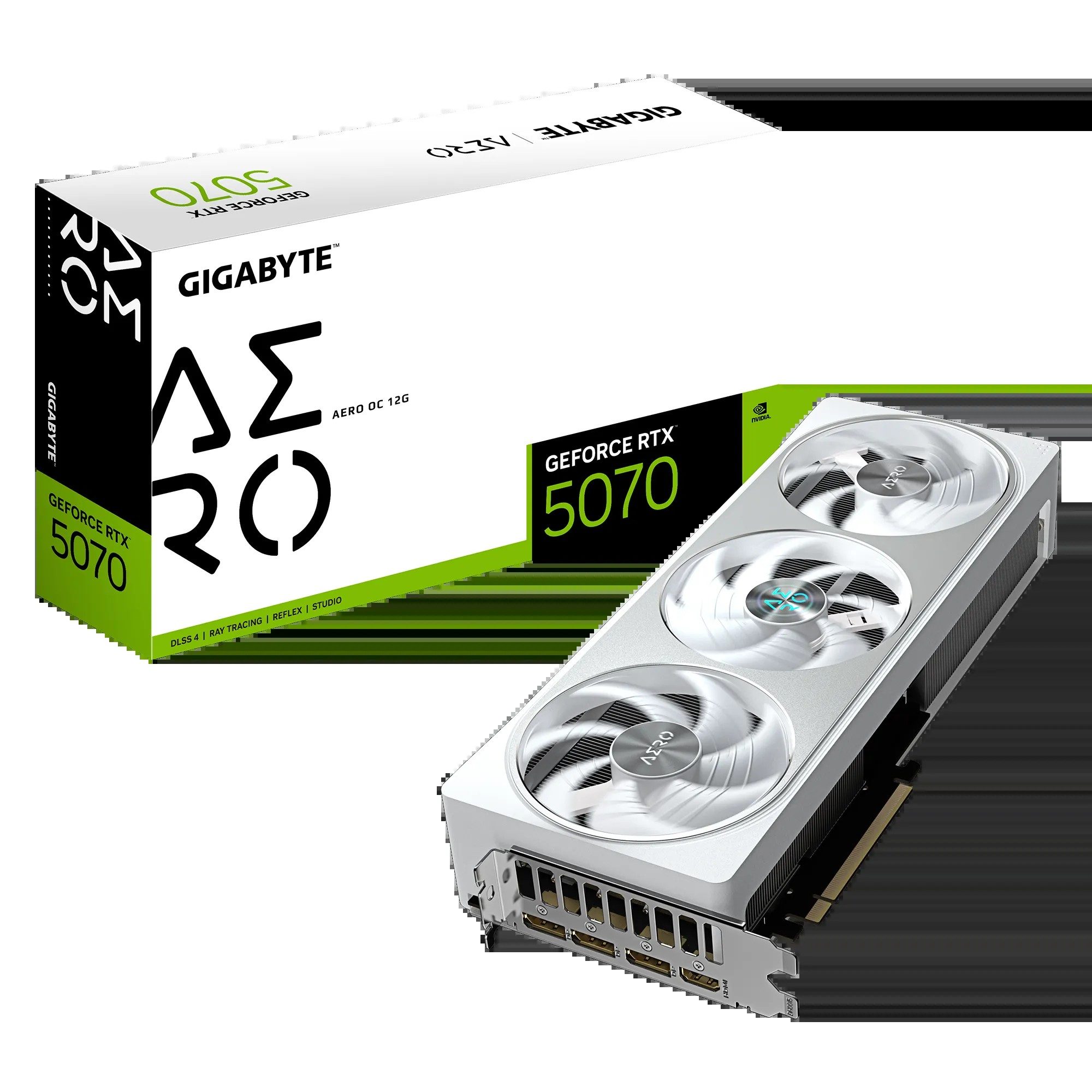 Gigabyte GeForce RTX 5070 AERO OC 12G Graphics Card | 3x WINDFORCE Fans | 12GB 192-bit GDDR7 4 b40613278a0263791e8f5ad9d99eb0a0dd1ab607.png. Gigabyte GeForce RTX 5070 AERO OC 12G Graphics Card | 3x WINDFORCE Fans | 12GB 192-bit GDDR7