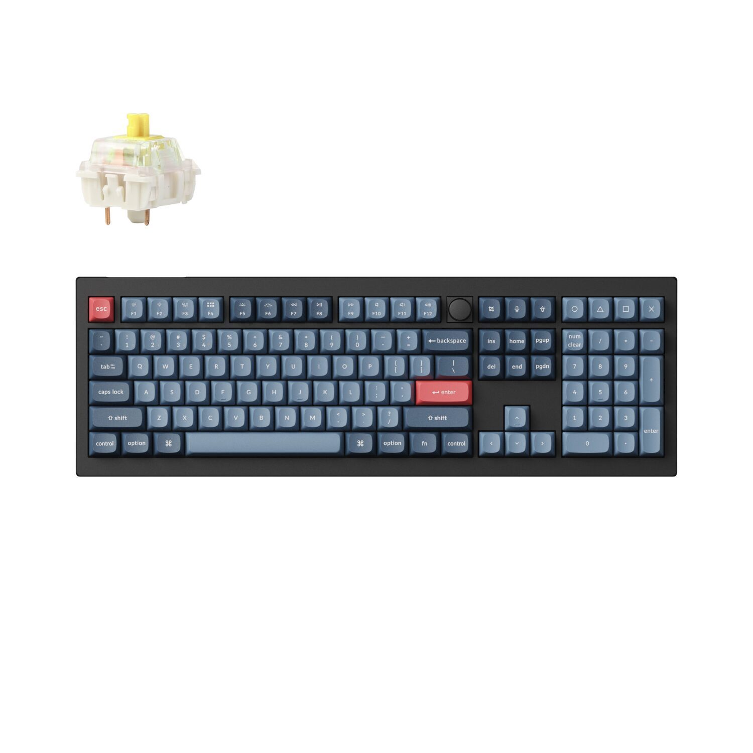 Keychron V6 Max QMK/VIA Wireless Custom Mechanical Keyboard | Banana Switches - Carbon Black 2 KEYCHRON-V6MAX-FULL-BAN-GATJUP-RGB-WL-KB-wr-01.jpg. Keychron V6 Max QMK/VIA Wireless Custom Mechanical Keyboard | Banana Switches - Carbon Black