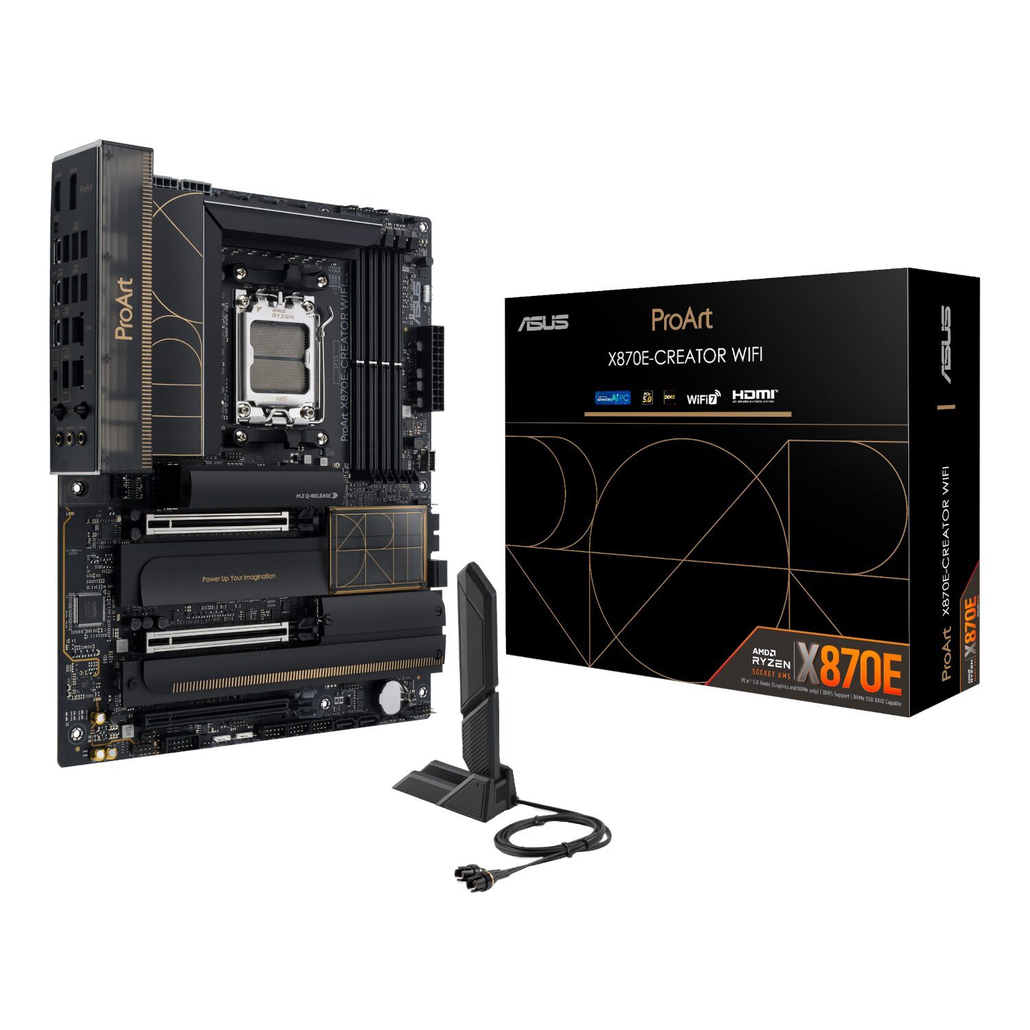 Asus ProArt X870E-Creator WiFi Motherboard | AMD AM5 | DDR5 | USB4 | WiFi 7 | ATX 2 PROARTX870E-CREATORWIFI-WR-01.jpg. Asus ProArt X870E-Creator WiFi Motherboard | AMD AM5 | DDR5 | USB4 | WiFi 7 | ATX