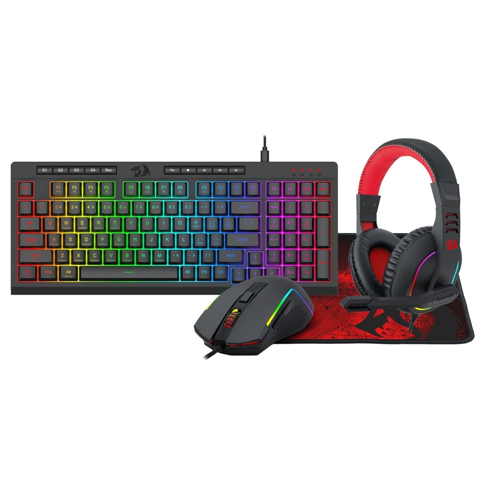 Redragon 4-in-1 RGB Gaming Combo | Shiva Keyboard, Trident Mouse, Ares RGB Headset and Pisces Mousepad 2 RD-S148_Redragon-4IN1-Gaming-Combo_wr_01.jpg. Redragon 4-in-1 RGB Gaming Combo | Shiva Keyboard, Trident Mouse, Ares RGB Headset and Pisces Mousepad