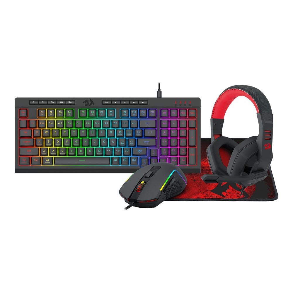 Redragon 4-in-1 Gaming Combo | Shiva Keyboard | Trident Mouse | Ares Headset and Pisces Mousepad 2 RD-S149_Redragon-4-in-1-Keyboard_Mouse_Mousepad_He. Redragon 4-in-1 Gaming Combo | Shiva Keyboard | Trident Mouse | Ares Headset and Pisces Mousepad