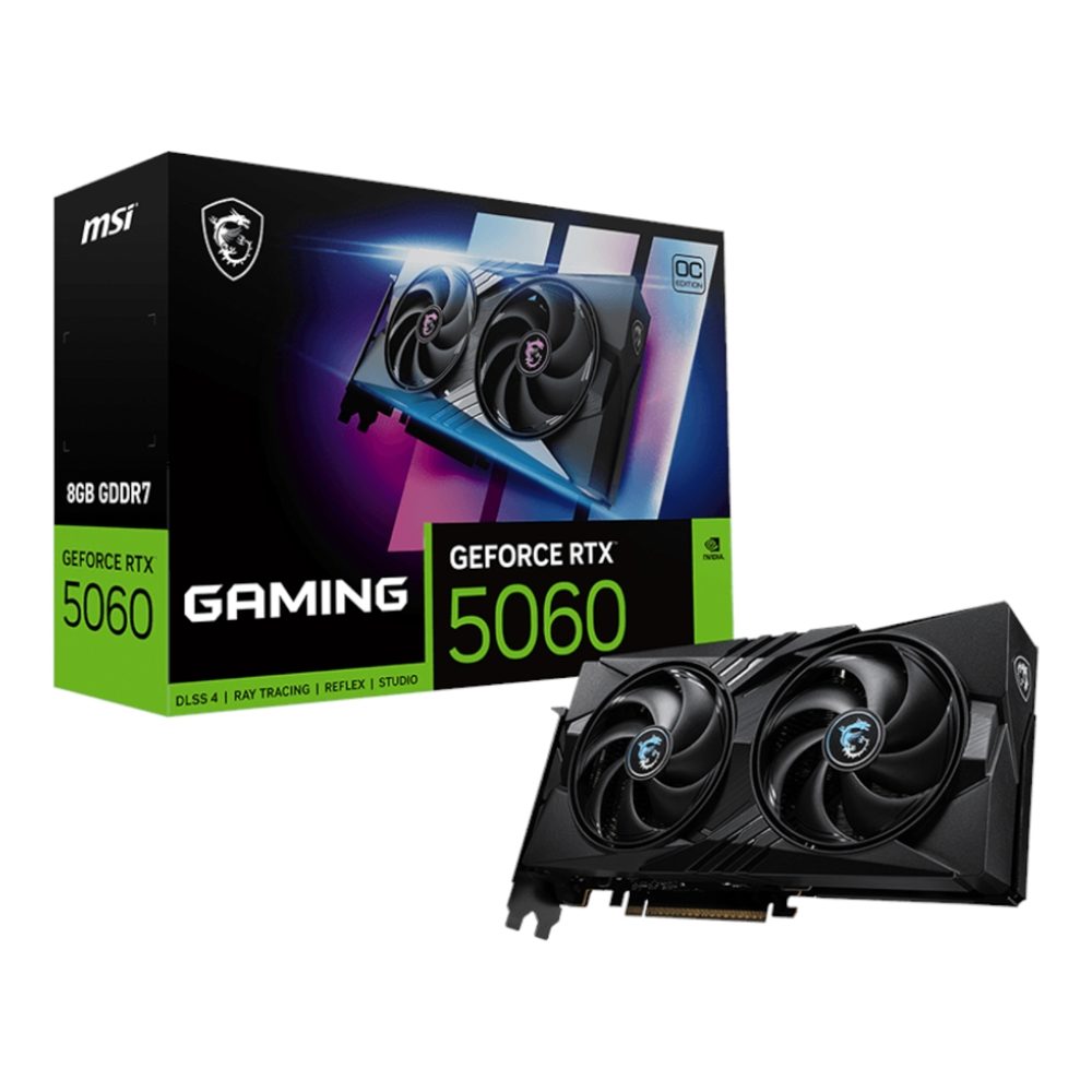 MSI GeForce RTX 5060 Gaming OC 8GB GDDR7 Graphics Card 2 RTX5060GAMINGOC8GB_MSI-GF-RTX-5060-GAMING-OC-8GB_w. MSI GeForce RTX 5060 Gaming OC 8GB GDDR7 Graphics Card