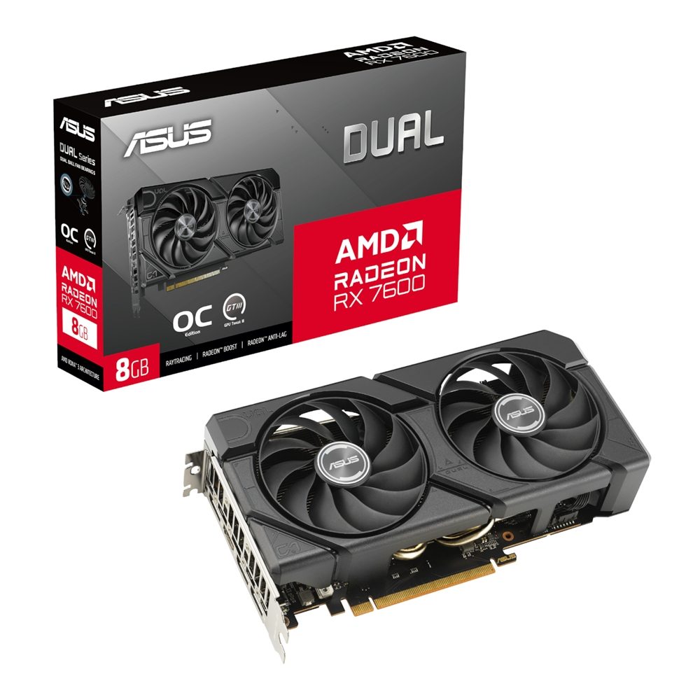 Asus Dual Radeon RX 7600 EVO OC Edition 8GB GDDR6 Graphics Card 2 DUAL-RX7600-O8G-EVO_ASUS-Dual-Radeon-RX-7600-EVO-O. Asus Dual Radeon RX 7600 EVO OC Edition 8GB GDDR6 Graphics Card