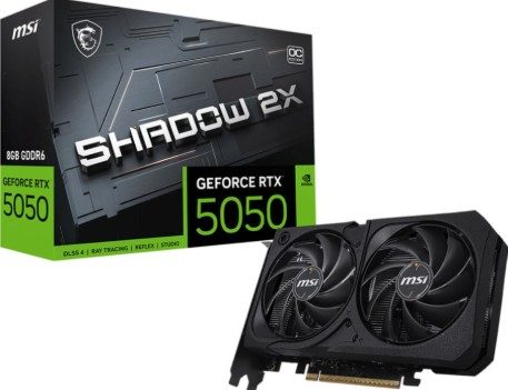 MSI GeForce RTX 5050 SHADOW 2X OC 8GB GDDR6 Graphics Card 1 RTX5050SHADOW2XOC8G #2. MSI GeForce RTX 5050 SHADOW 2X OC 8GB GDDR6 Graphics Card