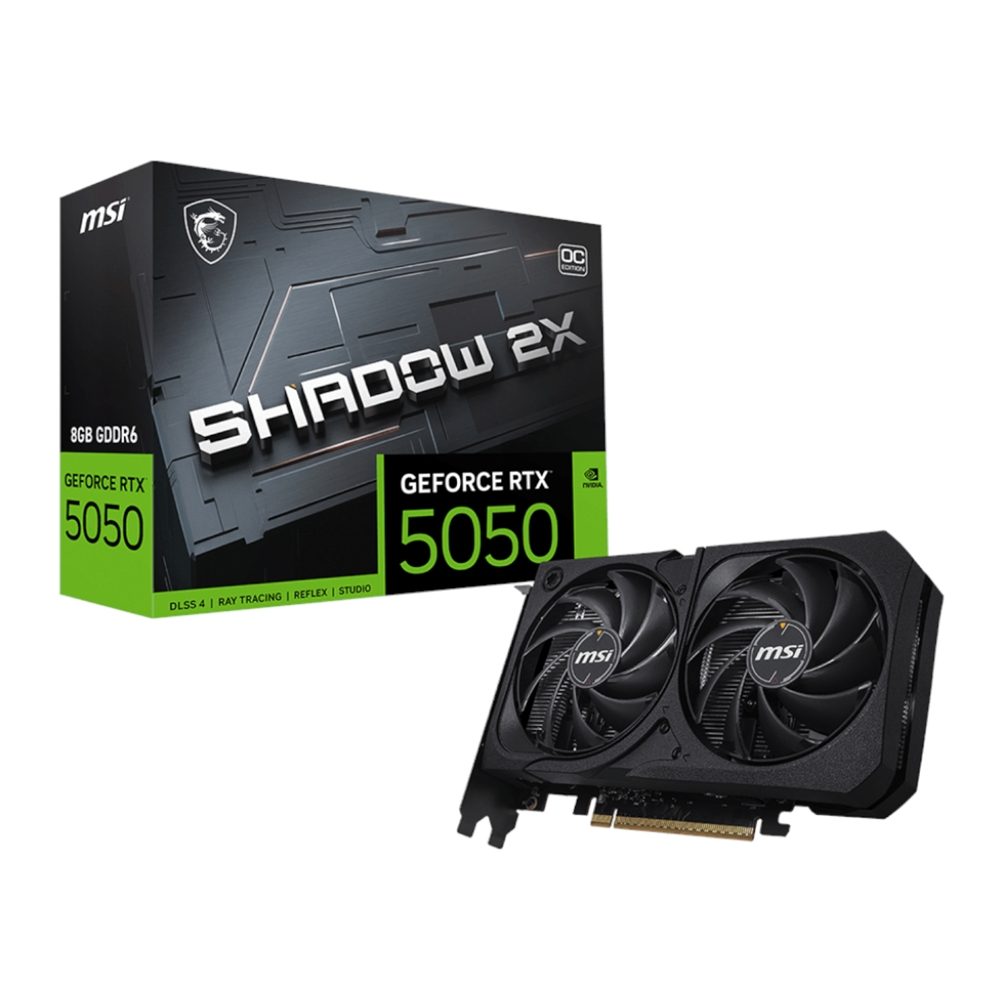 MSI GeForce RTX 5050 SHADOW 2X OC 8GB GDDR6 Graphics Card 2 RTX5050SHADOW2XOC8G_MSI-Nvidia-GeForce-RTX-5050-Sh. MSI GeForce RTX 5050 SHADOW 2X OC 8GB GDDR6 Graphics Card