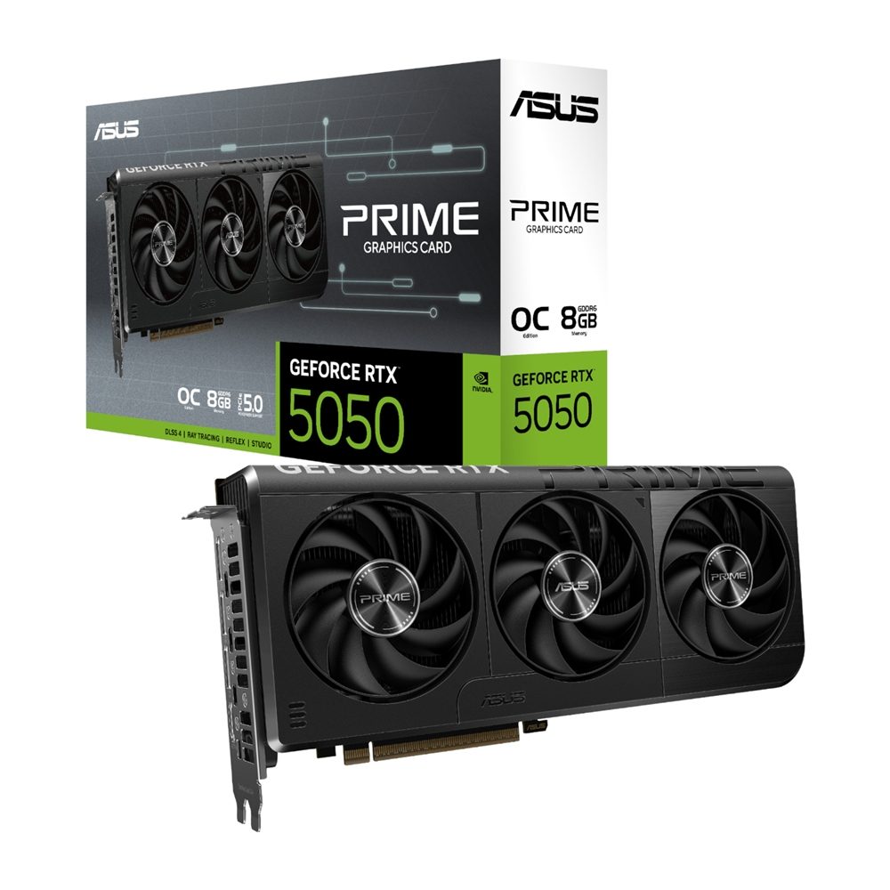 Asus Prime GeForce RTX 5050 OC Edition 8GB GDDR6 Graphics Card 2 PRIME-RTX5050-O8G_ASUS-Prime-GeForce-RTX™-5050-8GB. Asus Prime GeForce RTX 5050 OC Edition 8GB GDDR6 Graphics Card