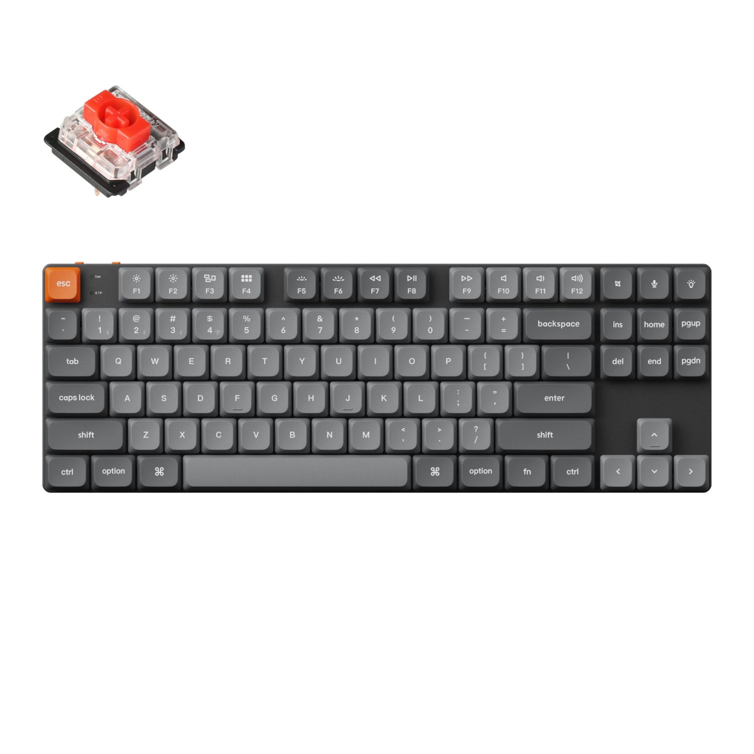 Keychron K1 Max QMK/VIA 80% Wireless Custom Mechanical Keyboard | Red Switches - Black 2 Keychron_K1M-H1_wr_01a.jpg. Keychron K1 Max QMK/VIA 80% Wireless Custom Mechanical Keyboard | Red Switches - Black
