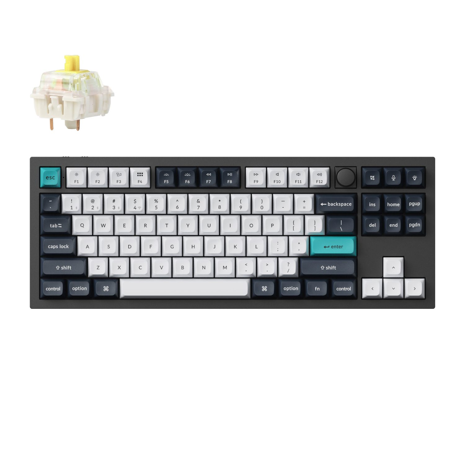 Keychron Q3 Max QMK/VIA 80% TKL Wireless Mechanical Keyboard | Banana Switch - Carbon Black 2 Q3M-M4_Keychron-Q3-Max-QMK-VIA-80-Wireless-Custom-. Keychron Q3 Max QMK/VIA 80% TKL Wireless Mechanical Keyboard | Banana Switch - Carbon Black