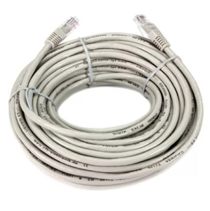 06010093 #2. CAT5e UTP RJ45 Patch Cable - 20m Long-Reach Gigabit-Ready Network Cable - Grey