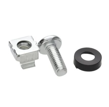 ST-CAGE #4. M6 Cage Nut & Bolt Set - Zinc Plated Steel for 19" Server Racks