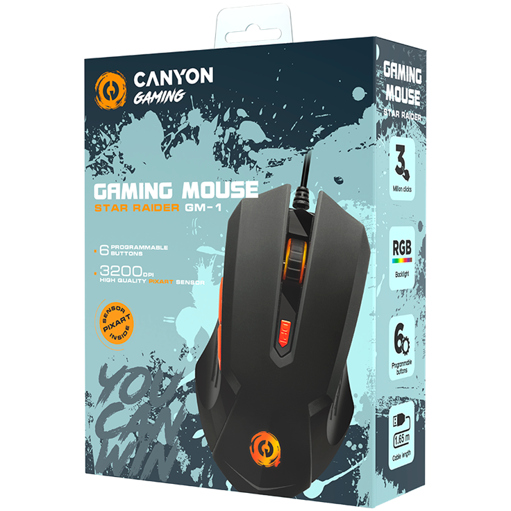 Canyon Star Raider GM-1 Optical RGB Gaming Mouse - Black 5 240625140015716934.jpg. Canyon Star Raider GM-1 Optical RGB Gaming Mouse - Black