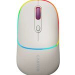 CNS-CMSW22SW #3. Canyon MW-22 Dual-Mode Wireless Mouse - Bluetooth 5.0 & 2.4GHz, Silent Buttons - Salt White