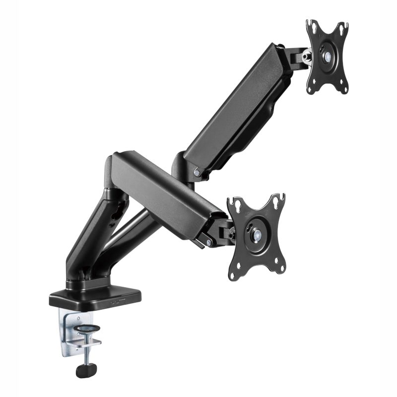 Winx Rise Simple Dual Monitor Arm - Fits 13"-32" Screens, VESA Compatible 2 WX-BR106_wr_01.jpg. Winx Rise Simple Dual Monitor Arm - Fits 13"-32" Screens, VESA Compatible