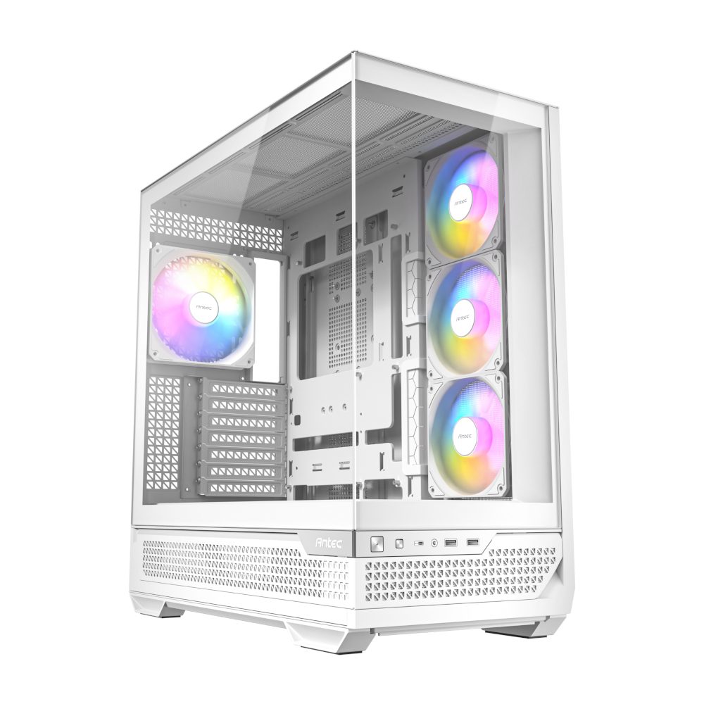 Antec C7 ARGB Panoramic E-ATX Mid-Tower Gaming Chassis - White 2 C7-ARGB-B_wr_02.jpg. Antec C7 ARGB Panoramic E-ATX Mid-Tower Gaming Chassis - White