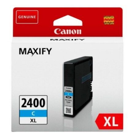 9274B001AA #2. Canon PGI-2400XL Cyan High Yield Original Ink Cartridge - DRHD Pigment Ink | 1,520 Page Yield