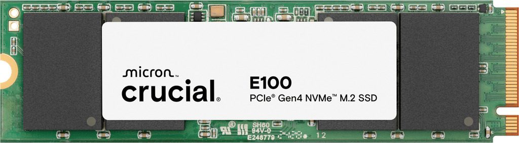 Crucial E100 1TB PCIe Gen4 2280 NVMe M.2 SSD 4 Big_crucial-ssd-e100-front-view-1.jpg. Crucial E100 1TB PCIe Gen4 2280 NVMe M.2 SSD