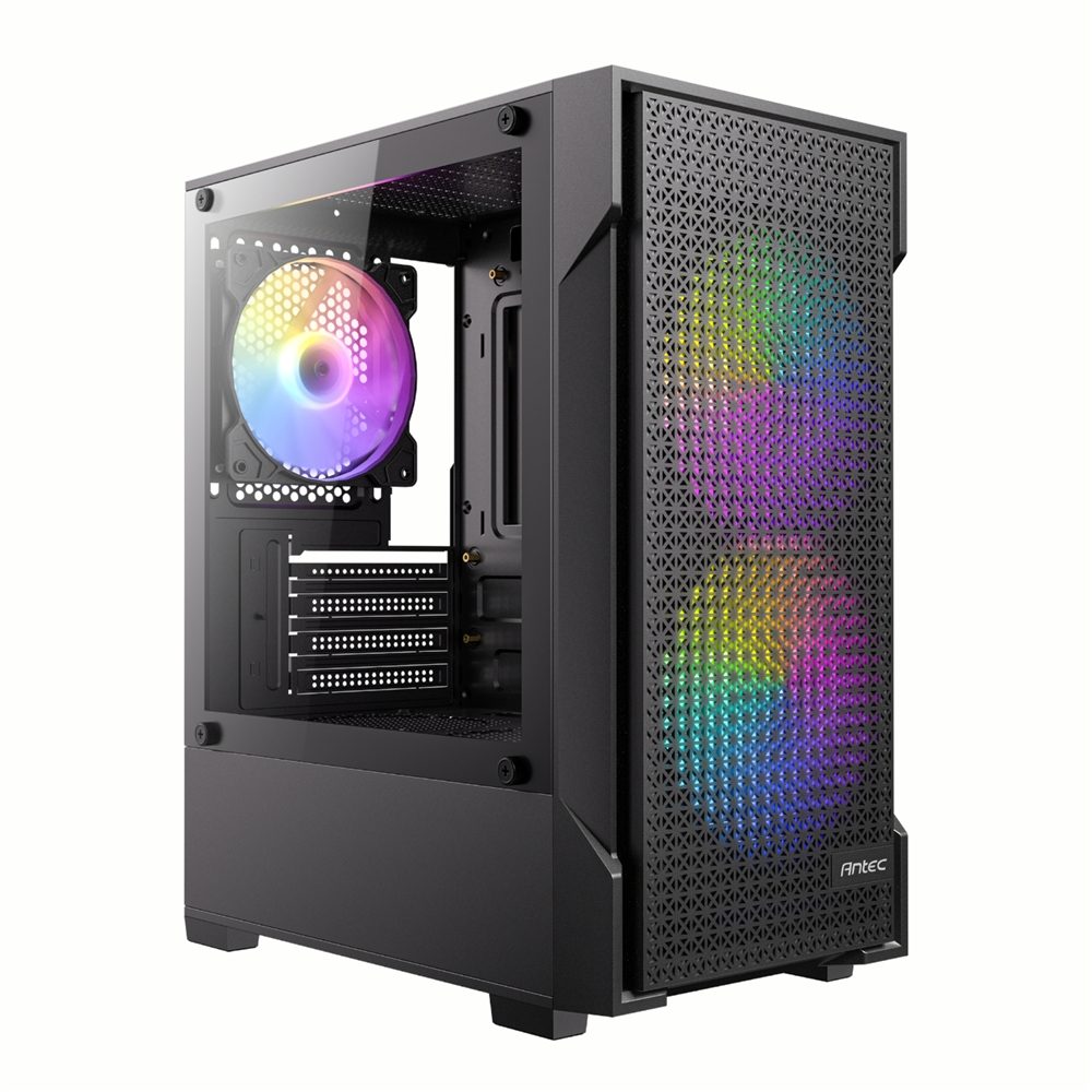 Antec VX100M ARGB Micro-ATX Mini Tower Gaming Chassis - Black 2 Antec_VX100M_wr_01a.jpg. Antec VX100M ARGB Micro-ATX Mini Tower Gaming Chassis - Black