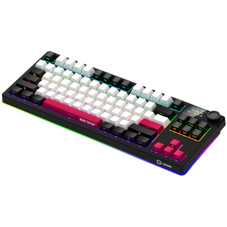Lorgar KBP70TKLW Wireless TKL Mechanical Gaming Keyboard Pro - Black/Red 2 250506160020876970.jpg. Lorgar KBP70TKLW Wireless TKL Mechanical Gaming Keyboard Pro - Black/Red