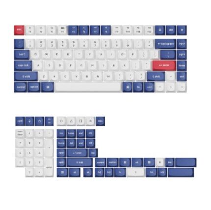 PBT-53 #2. Keychron Double-Shot PBT OSA Full Keycap Set - Blue and White