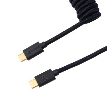 Keychron Premium Coiled Aviator USB Cable - Carbon Black 1 CAB-1 #2. Keychron Premium Coiled Aviator USB Cable - Carbon Black