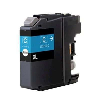 AI-B535C #2. Brother LC535XL-C Cyan High Yield Compatible Ink Cartridge - 1,300 Page Yield